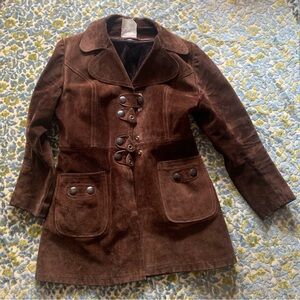 Vintage | Made in Canada | Rich brown suede leather jacket | Faux fur lined